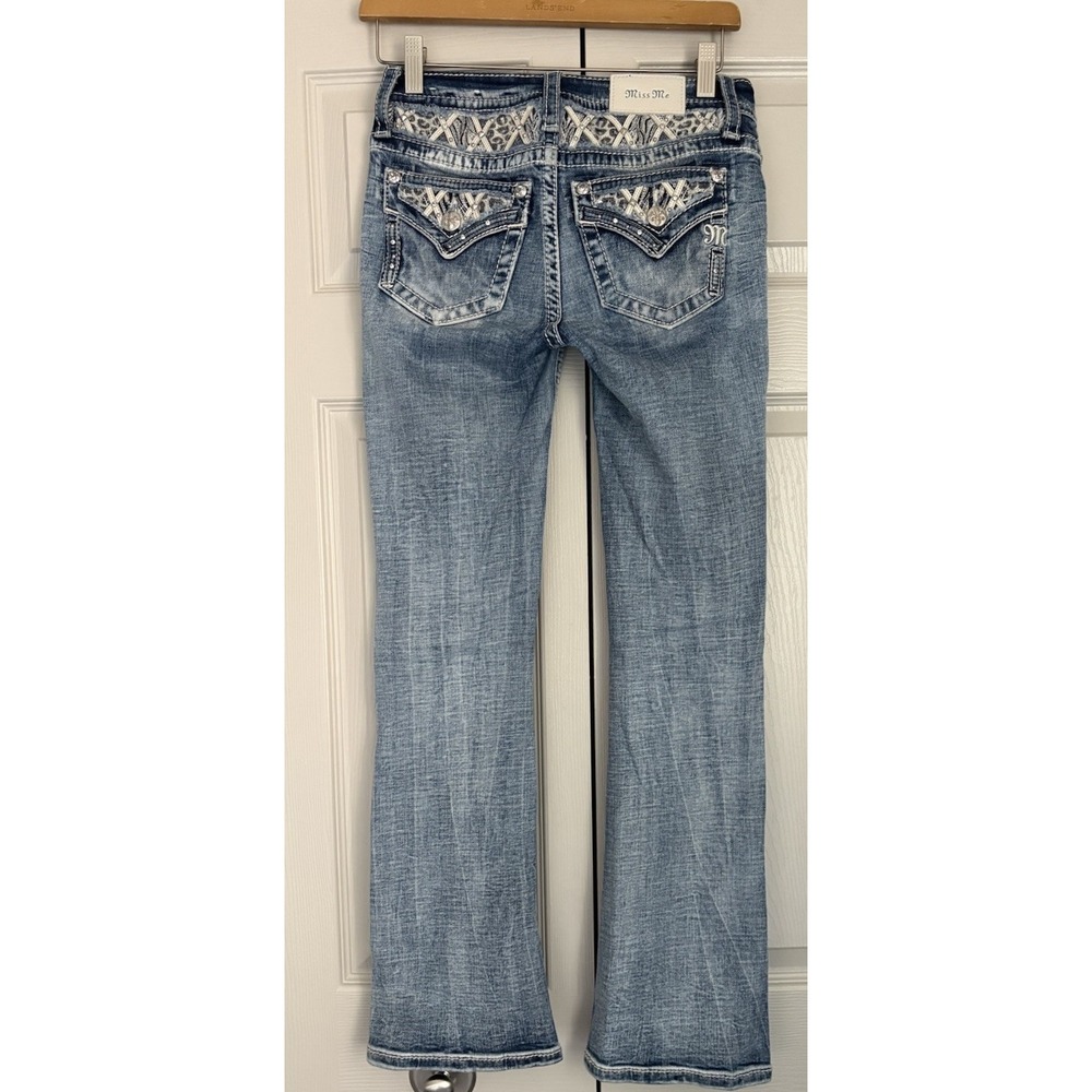 Miss Me Mid Rise‎ Bootcut Rhinestone Embellished Women's Jeans E3870b5s Size 24